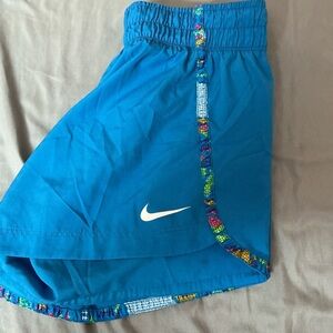 Nike Bright Blue Girls' Athletic Skort with Multicolor Trim
